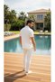 Unisex Trend Wrinkled Crinkle Fabric Summer Stretch Fabric Short Sleeve T-Shirt Tracksuit Set - 4