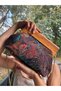 Penalope Collection - Chain, Wooden Buckle Fabric Bag, Clutch Bag, Handbag, Bag - 4