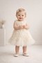 Baby Girl Dress Evening Gown with 3D Floral Hem and Tulle at the Bottom, Party Birthday Dress (It Is Recommended to Order 1 Size Larger) - 4