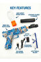 Electric Gel Ball Blaster M1911 Toy Gun Automatic Hydrogel Splatter Shooter Rechargeable Goggles Toy - 2