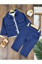Quilted Front Buttoned Striped Badi Winter 3-Piece Baby Boy/Child Set - 2