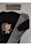 Three Yarn Velvet Leggings Girl's Suit - 3
