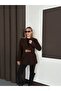 Women's Belt Detailed Blazer Jacket Shoulder Pad Piece and Lined New Season Stylish Outerwear - 2