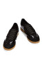 Women's Black Patent Leather and Suede Sneaker Comfortable and Stylish with Non-Slip Rubber Sole - 3