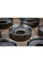 Set of 10 Black Stainless Steel Ashtrays with Lids |   8 cm 430 Quality |   Restaurant, Cafe and Hotel - 3