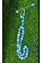 Natural Blue Apatite Prayer Tasbih Misbaha , 33 Beads, 10mm - 7