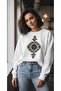 Unisex 0Versize 100% Cotton Ethnic Patterned Printed Sweatshirt