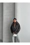 Women's Gray Collared Zippered Soft Textured Premium Fur - 4
