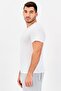 Men 4 Pieces Crew Neck Short Sleeve Brand Logo T-Shirt, White - 4