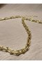 Women's Gold Color Steel Iconic Interlocking U-Chain Necklace - Tarnish-Free Antiallergic - 3