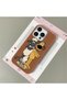 iPhone 15 Pro Max Compatible Brown Leather Textured Silicone Protects Camera Shock-Absorbing Case Cartoon - 3