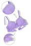 Anna 2736 Lace Low-Cut Bra and Panty Set - Unpadded Lilac - 7