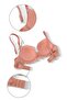 Anna 2736 Lace Low-Cut Bra and Panty Set - Unpadded Dusty Rose - 8