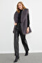 Faux Fur Vest with Belt Detail