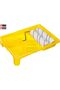 Plastic Paint Tray 9 Inch Yellow for Rollers & Brushes, DIY Painting Tool - 3