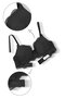 Anna 2736 Lace Low-Cut Bra and Panty Set - Unpadded Black - 5
