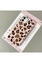 iPhone 12/12 Pro Compatible Pink Leather Textured Silicone Protects Camera Shock-Absorbing Case Leopard - 2