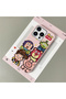 iPhone 16 Pro Max Compatible Pink Leather Textured Silicone Protects Camera Shock-Absorbing Case Cartoon - 2