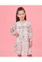 Girls White Floral Print Dress