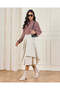 Womwn Beige Assymetric Cut Skirt - 2
