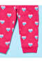 Infant Girls Pink Heart Print Active Pants - 3