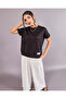 Women Black Pleat Detail Active T-Shirt - 5