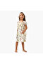 Juniors Printed Night Dress with Bow Detail - 2