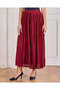 Women Burgundy Pleated Maxi Skirt