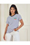 Women Black And White Striped T-Shirt
