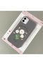 iPhone 12/12 Pro Compatible Gray Leather Textured Silicone Protects Camera Shock-Absorbing Case Flower - 2