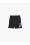Printed Lace-Up Sports Shorts with Pockets