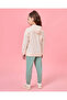 Girls Pink Hooded Print Jog Set (2 Piece) - 5