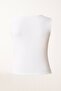 White Accessory Detailed Sleeveless Blouse Vs00178 - 4