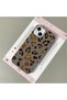 iPhone 13/14 Compatible Gray Leather Textured Silicone Protects Camera Shock-Absorbing Case Leopard - 3