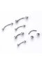 Ball 3mm 16G 1.2 x 8mm 1pc 6-16mm Curved Barbell Banana Piercing Bar 3 4 5 6 8mm Ball Titanium Stain - 3
