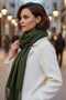 Women's Soft Textured Four Seasons Wearable Vegan Pashmina Shawl Scarf - 3