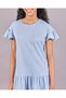 Senior Girls Blue Drop Hem Dress - 4