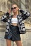 Black Floral Embroidered Lined Jacket Vs00717 - 6