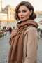 Women's Soft Textured Four Seasons Wearable Vegan Pashmina Shawl Scarf - 5