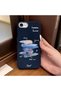 Blue Leather Texture Silicone Compatible with iPhone 7/8/Se 2020 2022 Protects Camera Shock Absorbing Case