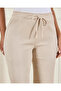 Women Beige Textured Wideleg Knitted Trouser - 4