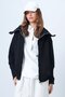 Women's Black Zippered Wide Collar Long Sleeve Sweatshirt Vs01331 - 2