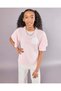 Senior Girls Pink Ruffled Sleeve Jacquard Top - 5