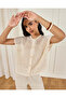 Women Beige Crochet Top - 5