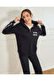 Women Black Hooded Active Sweatshirt - 5