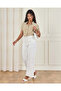 Women Beige Textured Button Front Collared Shirt - 2