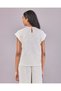 Senior Girls White And Silver Tweed Top - 3
