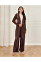 Women Brown Long Knitted Cardigan - 7