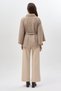 Brown Shirt Collar Belted Poncho Women's Coat 3099A - 5