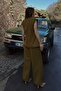 Women's Khaki Double Pocket Buttoned Vest Vs00680 - 5